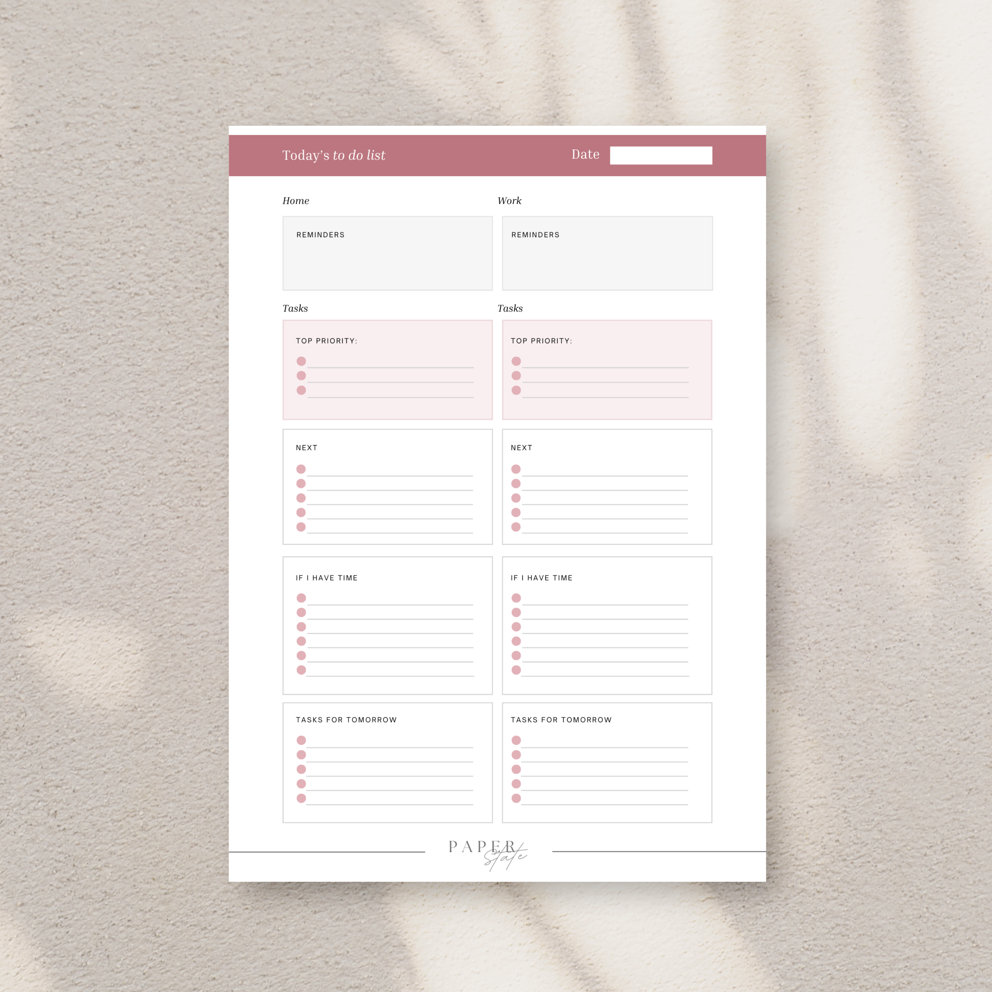 A5 A5 tasks notepad — refillable planner accessory