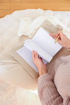 A5 Beige wrap cover — discbound planner cover, product photo