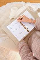 A5 Beige wrap cover — discbound planner cover, styled photo