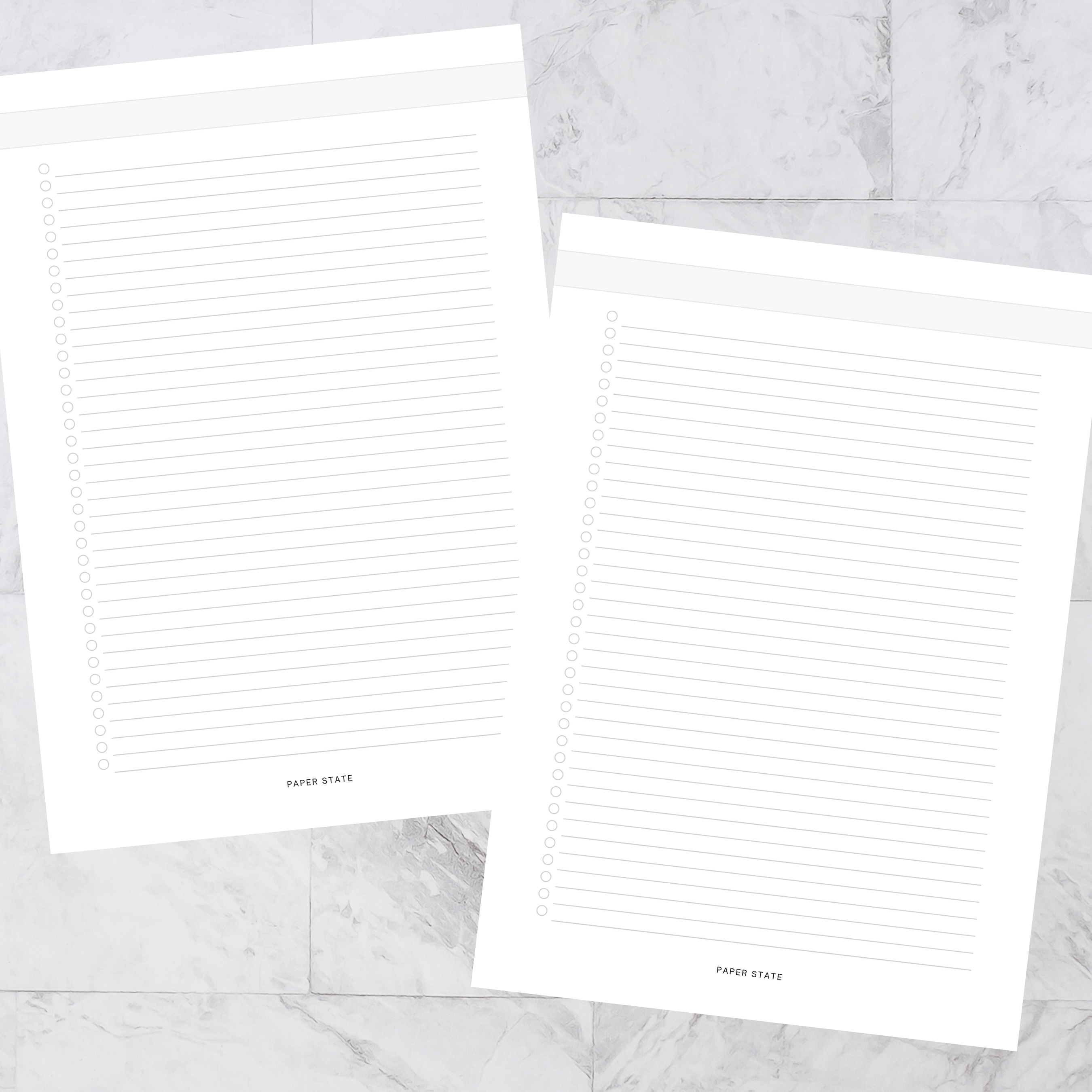 A5 Checklist — A5 ring binder insert — refillable planner pages