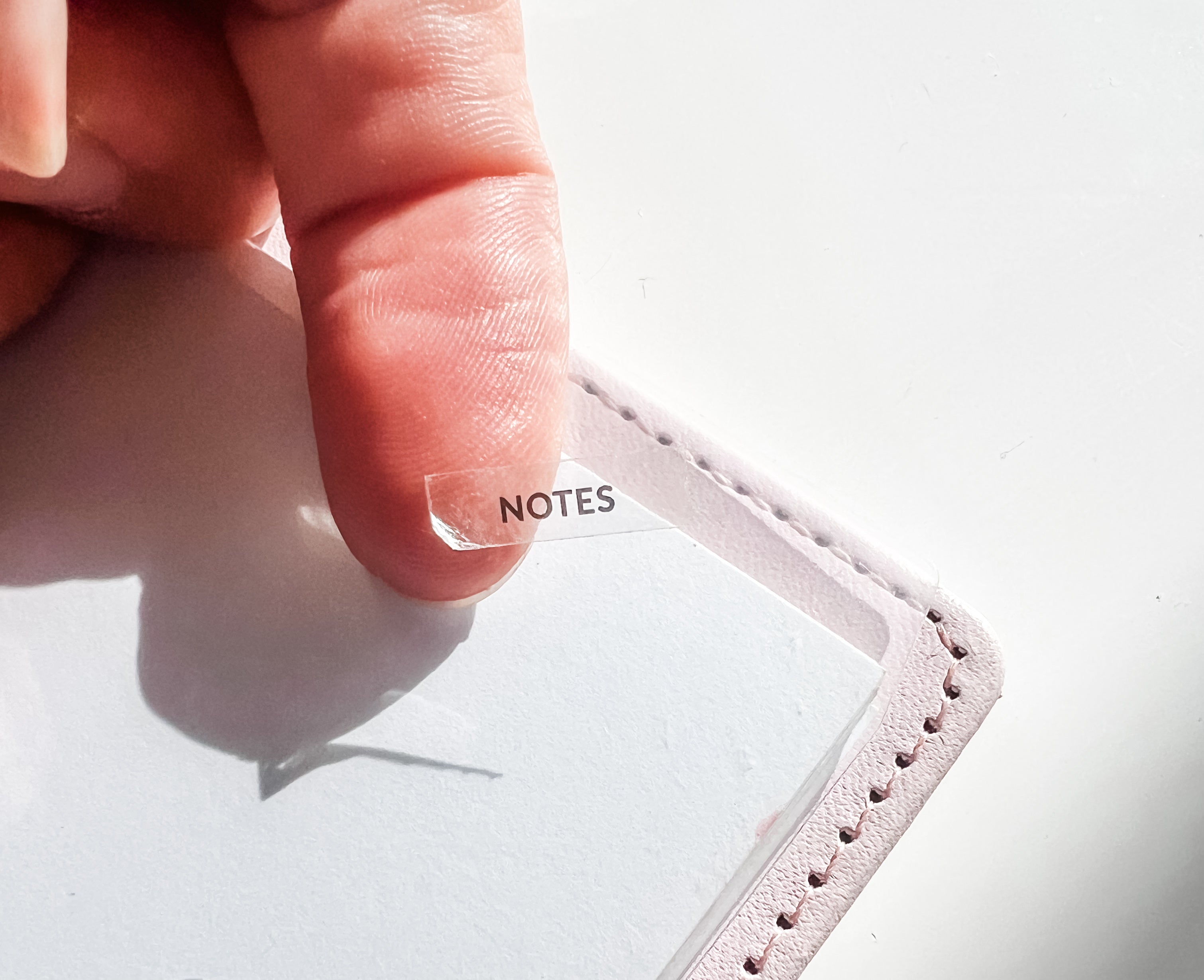 A5 Transparent divider tabs blank with stickers — tab dividers for discbound planners, in use