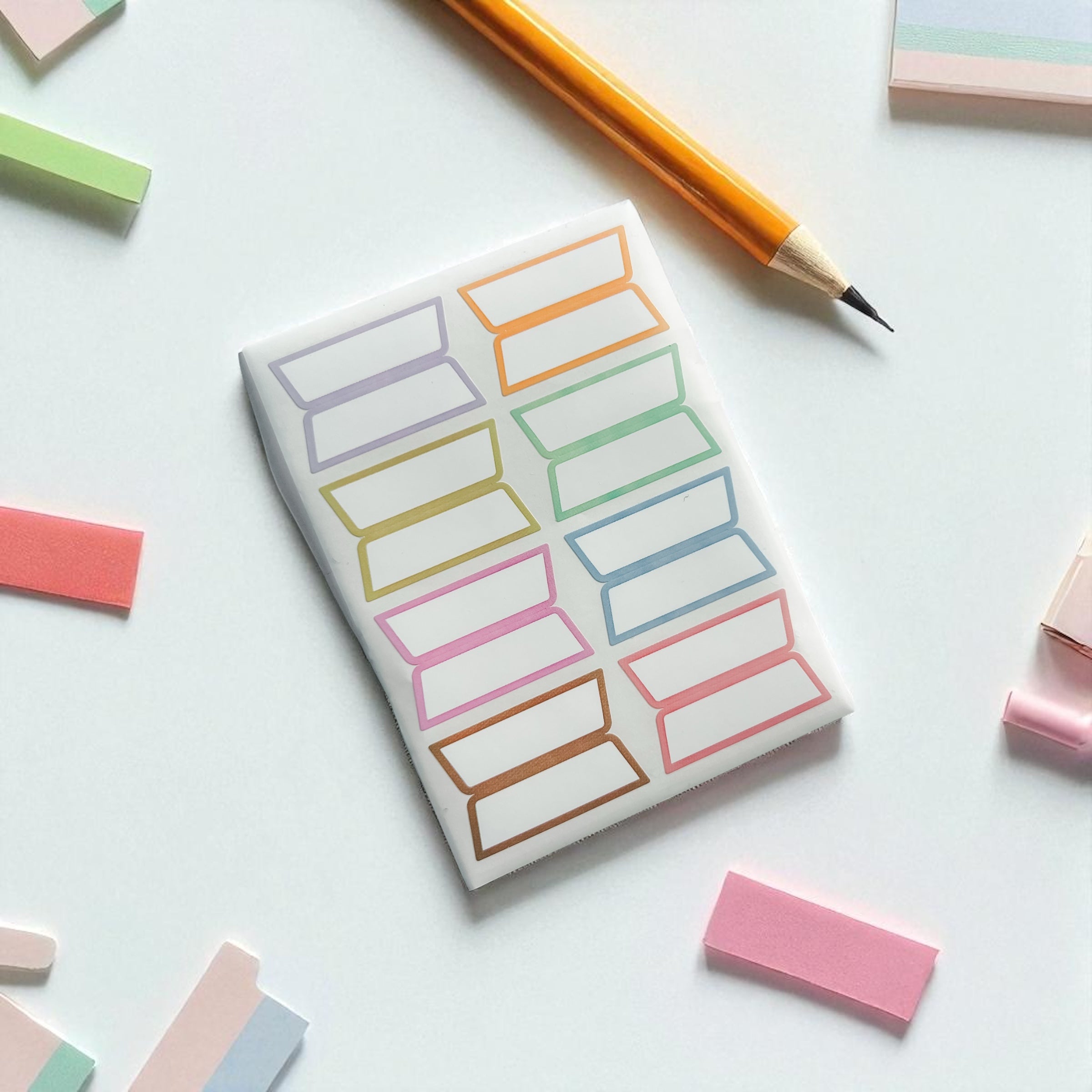 A5 Transparent divider tabs blank with stickers — tab dividers for discbound planners, product photo