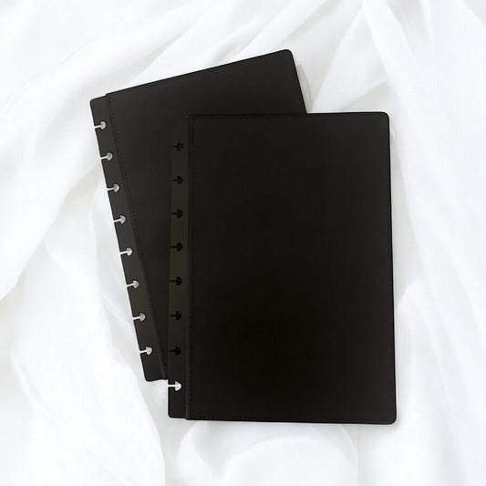 A5 | Discbound | Cover | Clip-On | Vegan leather | BLACK