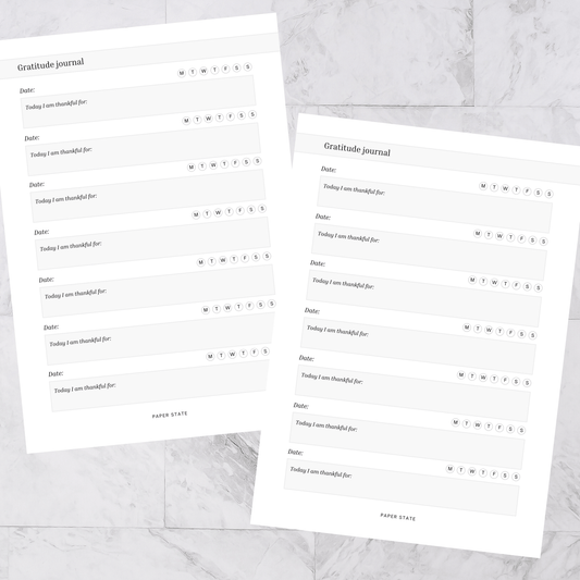 A5 | Discbound | Insert | GRATITUDE WEEKLY | 15 sheets