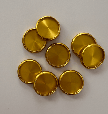 Discbound | Discs | Metal | Gold | Set of 8 | 24, 28, or 32mm