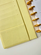 Gold Discs 32mm — planner discs for discbound modular planner systems, in use