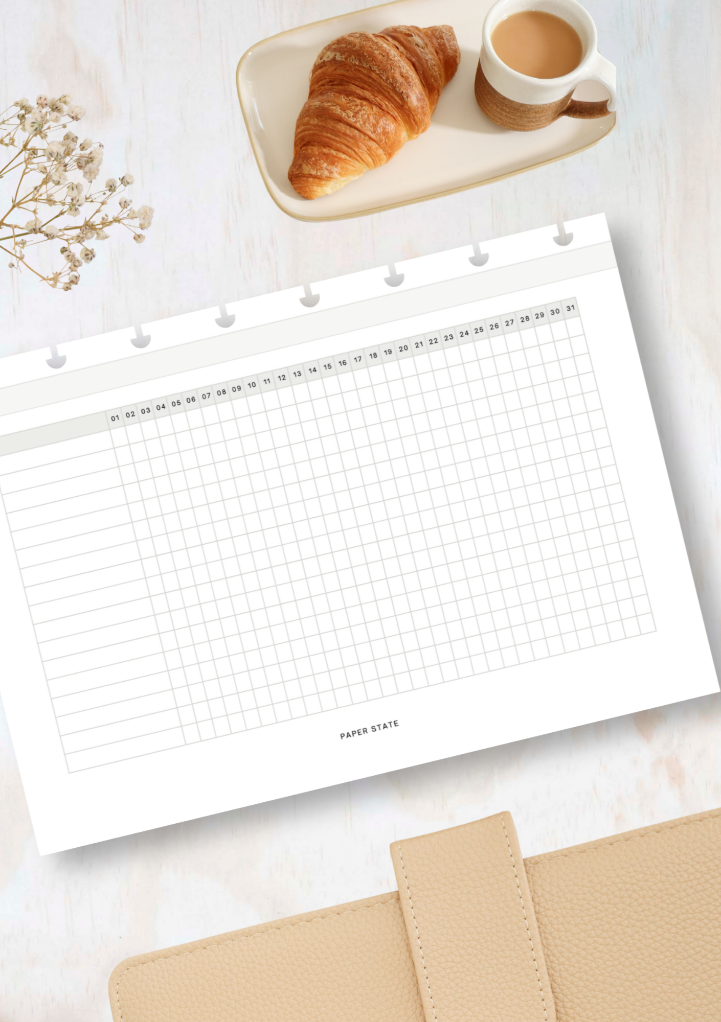 Monthly habits and tasks inserts