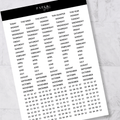 Sticker sheets | Monochrome labels