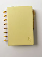 Lemon snap-on cover — discbound planner cover, in use
