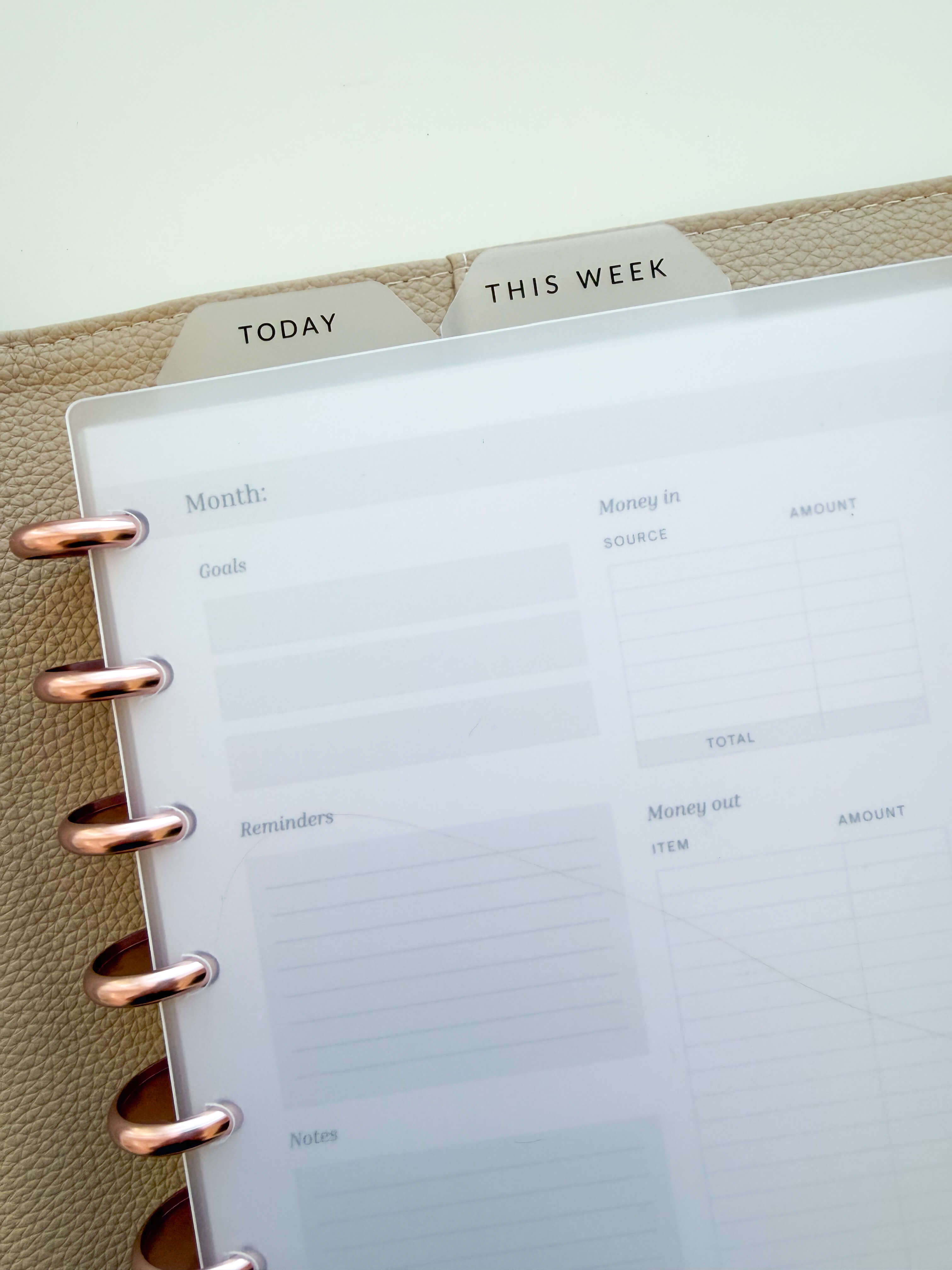 Page finder THIS WEEK — tab dividers for discbound planners, additional view