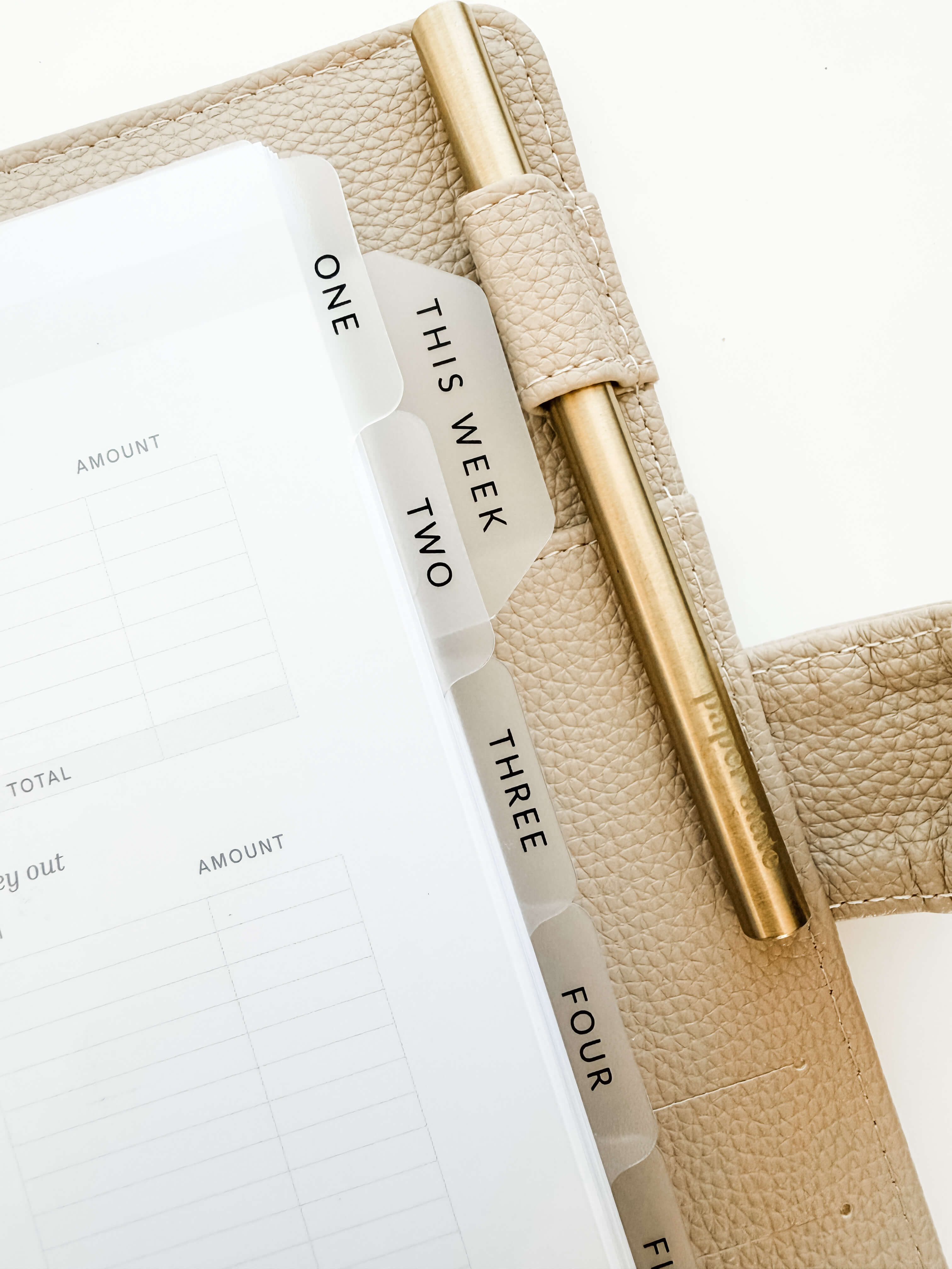 Page finder THIS WEEK — tab dividers for discbound planners, additional view
