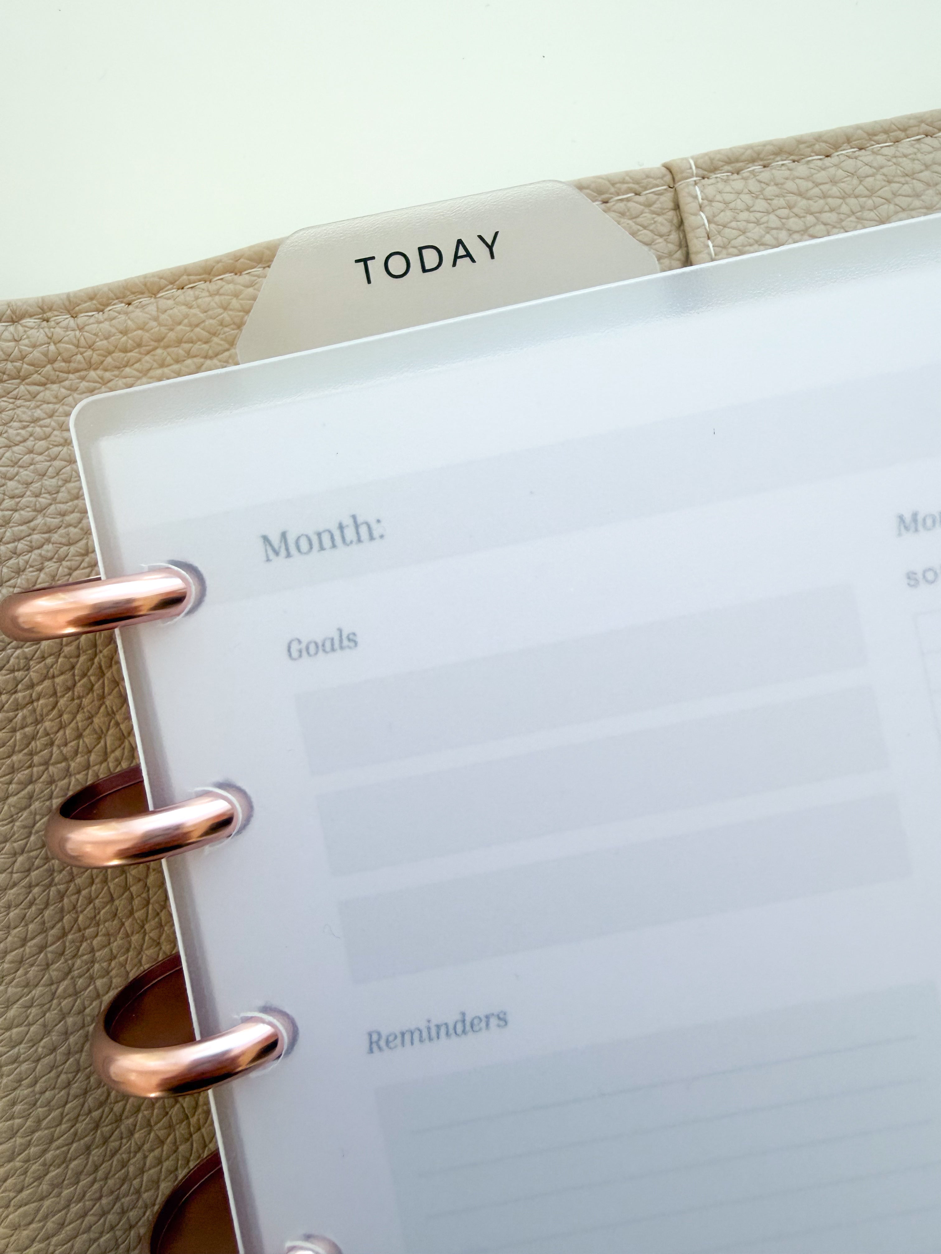 Page finder TODAY — tab dividers for discbound planners, additional view