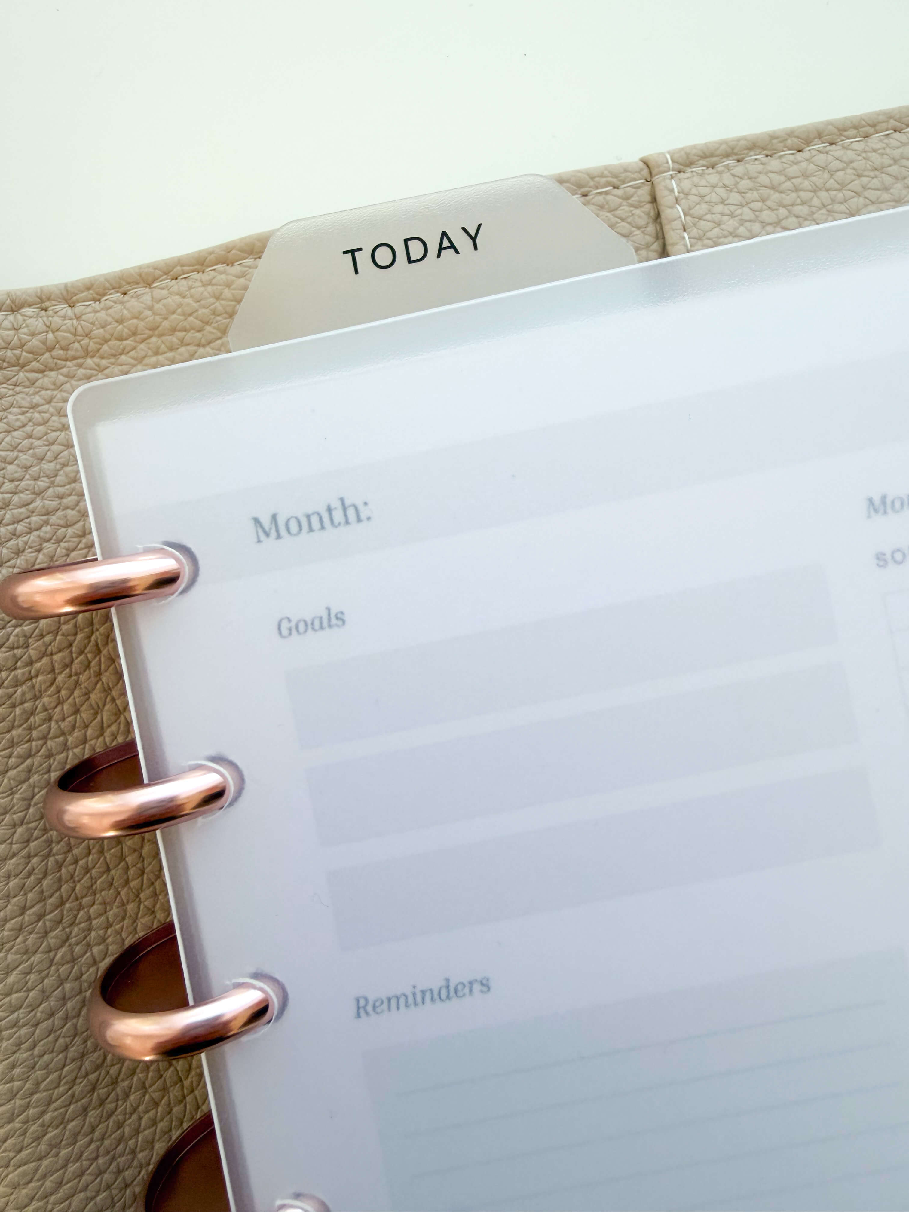 Page finder TODAY — tab dividers for discbound planners, additional view