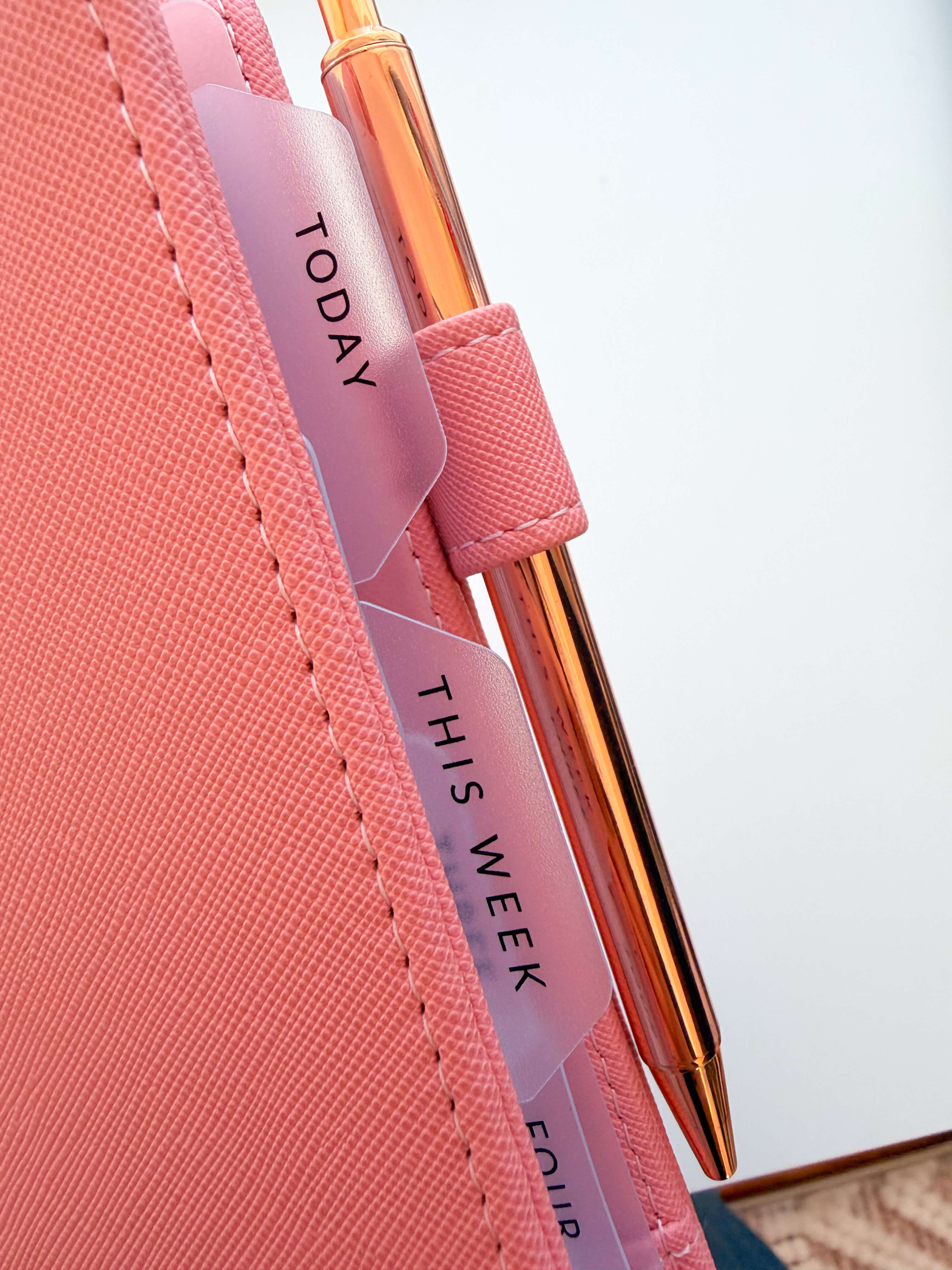 Page finder TODAY — tab dividers for discbound planners, flat lay