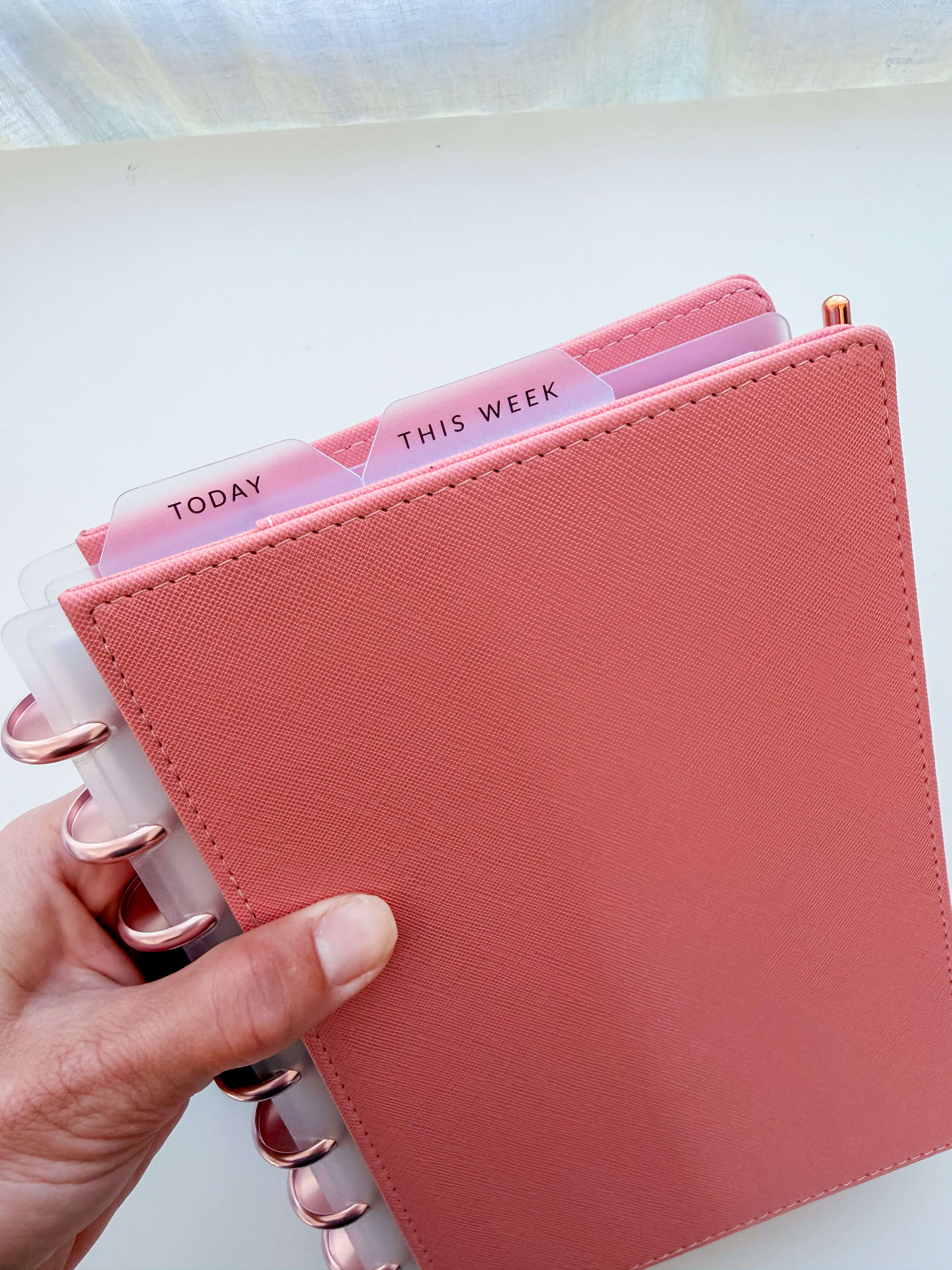 Page finder TODAY — tab dividers for discbound planners, styled photo