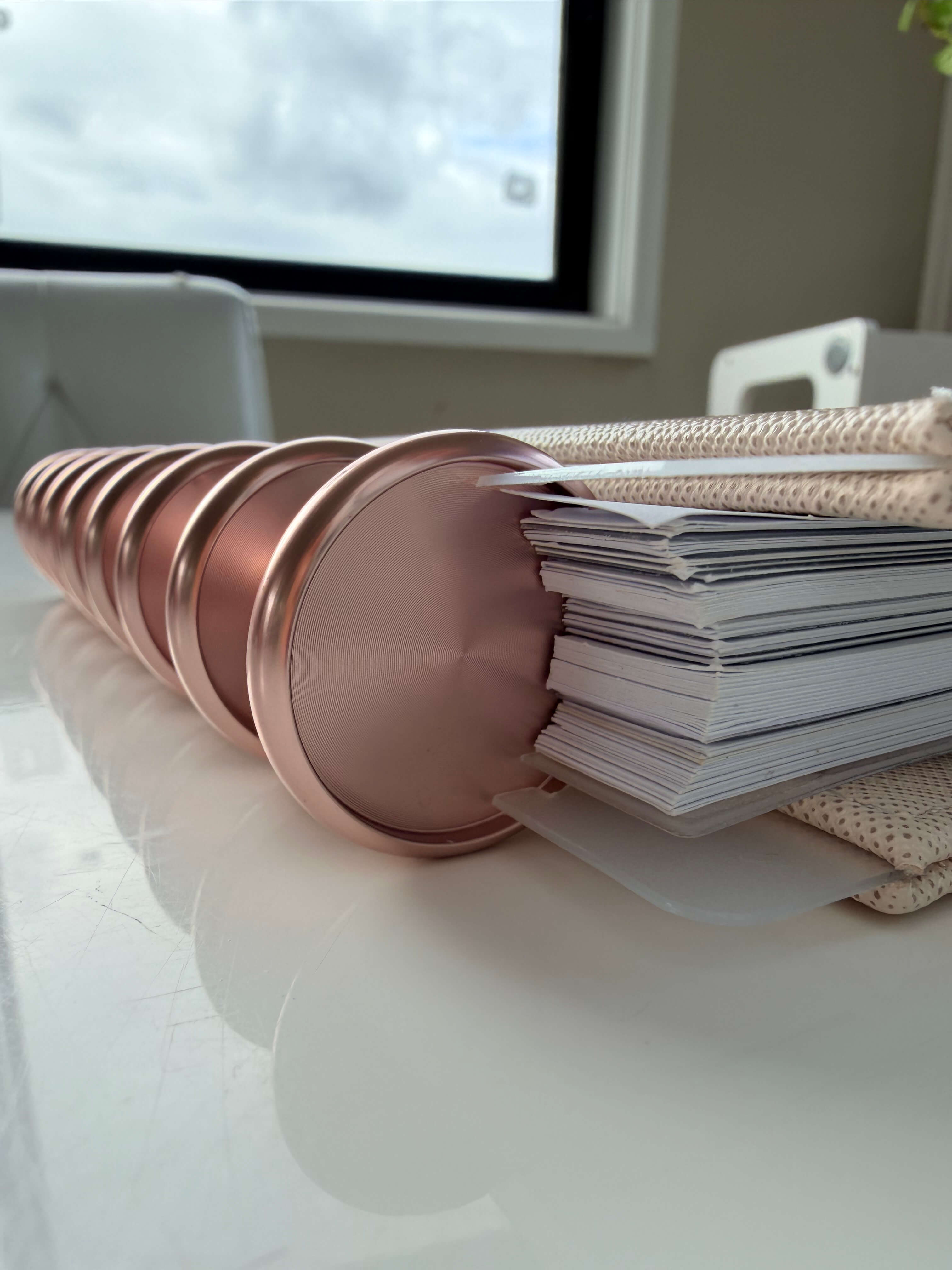 Rose Gold Discs 32mm — planner discs for discbound modular planner systems