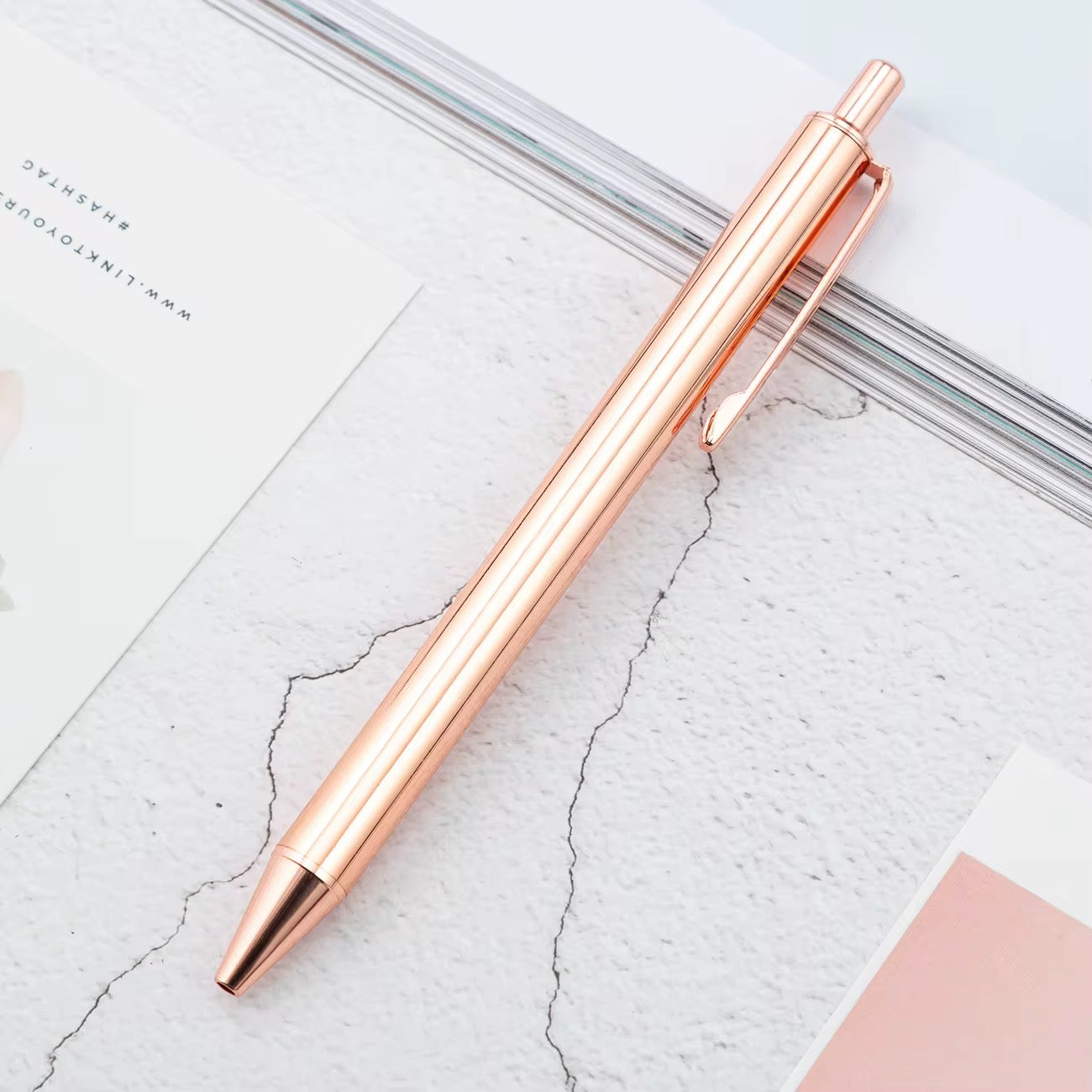 Rose gold pen — planner & desk accessory