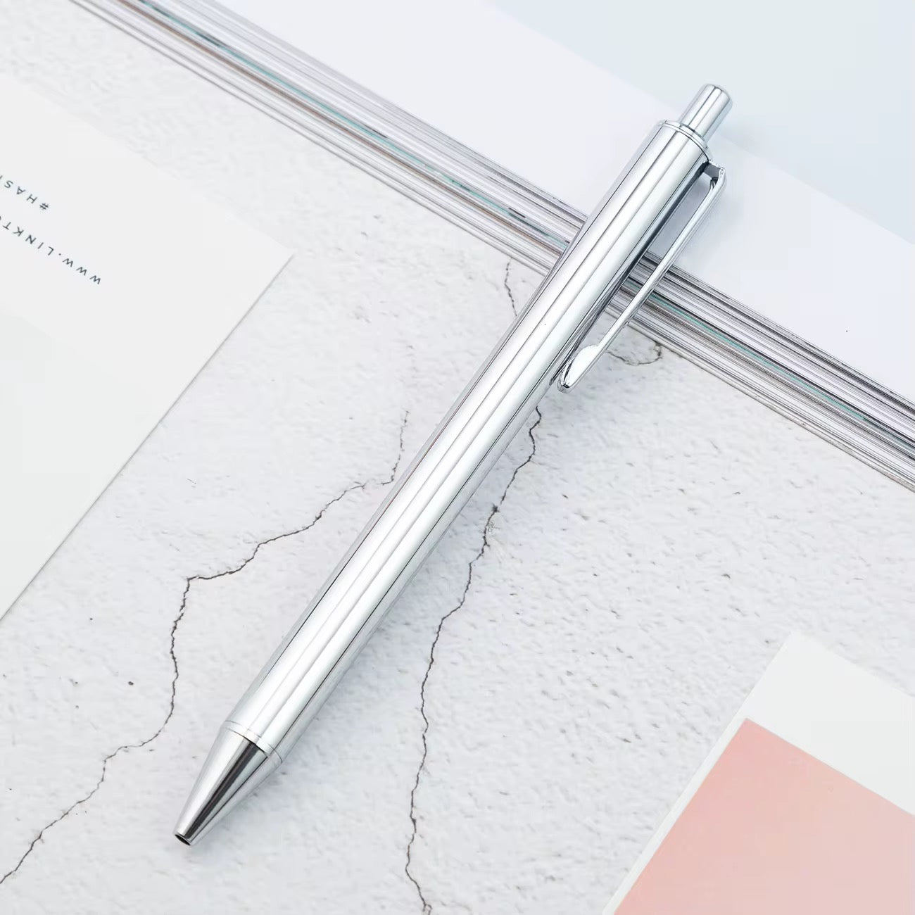Silver pen — planner & desk accessory