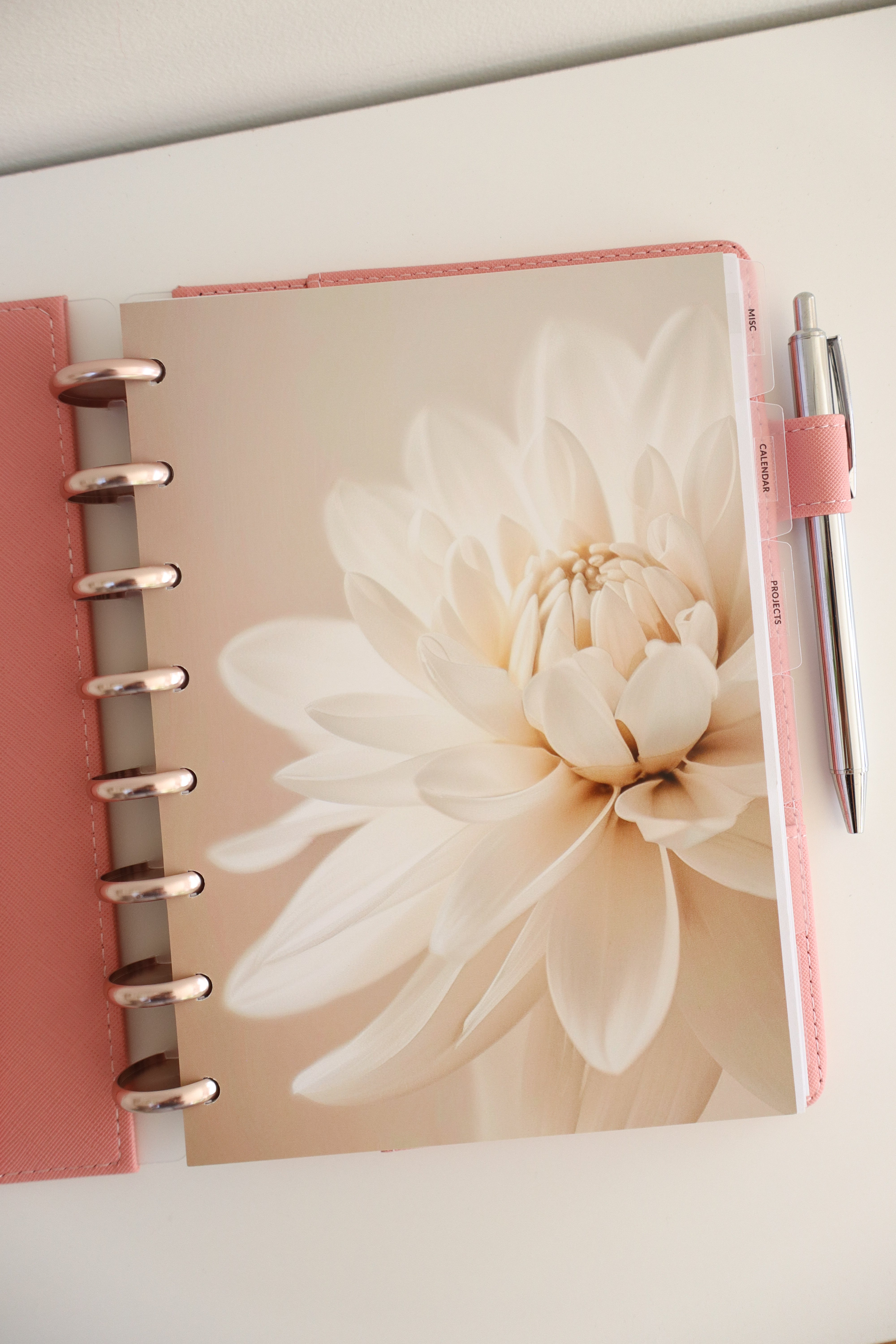 Visual Photo set of 6 — refillable A5 planner insert, close-up